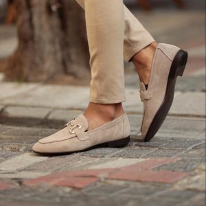 Men's Suede Loafers with Horsebit Detail